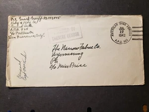 APO 924 MELBOURNE, AUSTRALIA 1942 Theatre Censored Army Cover APO 501 - Picture 1 of 2