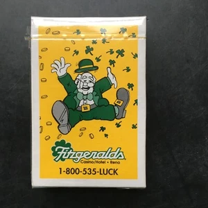 Tarjetas de juego vintage Fitzgerald's Casino Hotel Reno Leprechaun NUEVAS - Imagen 1 de 3