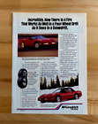 1990 Oryginalny nadruk 2-stronicowa reklama BF Goodrich Chevrolet Corvet Cabrio Comp T/A!