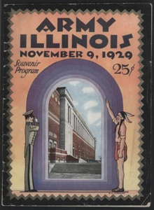1929 Army vs Illinois Football Game Program - Picture 1 of 1