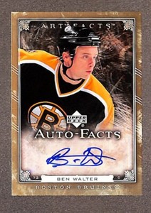 2006-07 Upper Deck Artifacts #AF-BW Ben Walter Auto-Facts Auto - Boston Bruins