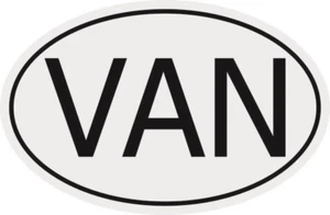Adesivo targa auto VAN = Vanuatu adesivo auto sticker - Foto 1 di 1