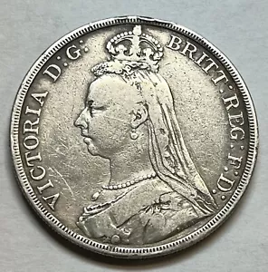 1887 Great Britain 1 Crown Victoria D:G: Silver - Picture 1 of 2