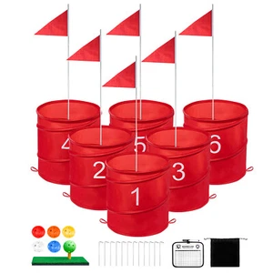 Golf Bucket Yard Game Backyard Golf Game for Adults Family Kids Golf Course - Picture 1 of 36