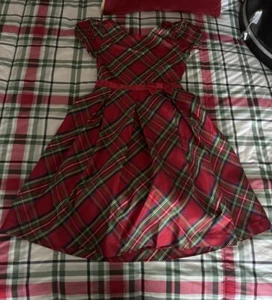 NWT JANIE AND JACK GIRLS RED PLAID DRESS SIZE 12 HOLIDAY 2019 - Picture 1 of 6