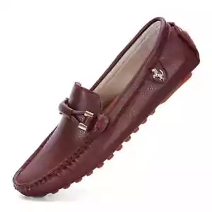 Zapatos mocasines de cuero genuino para hombre hechos a mano mocasín conducción zapatos informales sin cordones - Imagen 1 de 23