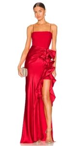 Designer Cinq A Sept Size 10 6 US Red Silk Blend Drina Gown Women's Dress - Bild 1 von 8