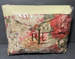 Ralph Lauren Bedskirt Post Road Constance QUEEN 100% Cotton Floral USA Vtg Rose - Picture 1 of 12