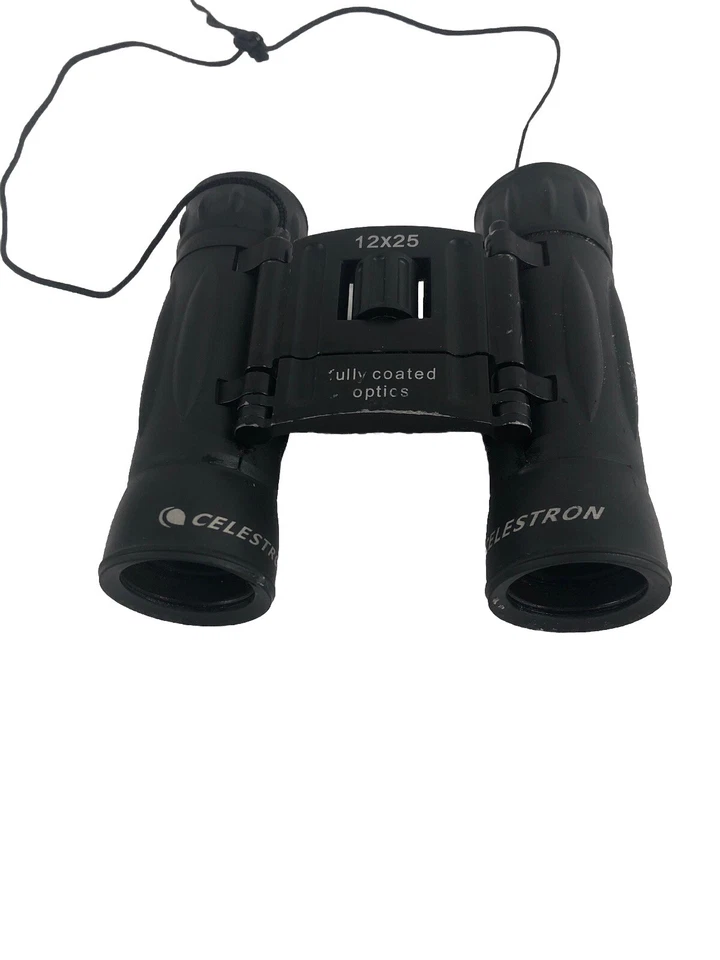 Celestron 12x25 Fully Coated Optics Binoculars Black with rope - Image 1 of 4