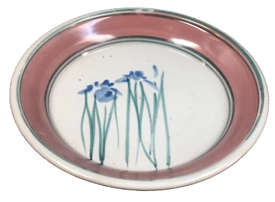 Porta albañil grande de 14,5" firmado de colección MH Studio cerámica púrpura iris tazón para servir Foto 1 de 4