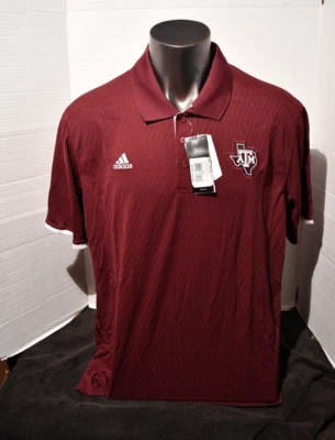 Adidas Para Hombres 2XL Granate Texas A&M Aggies Climate Polo Nuevo con Etiquetas Foto 1 de 4