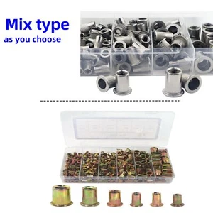 Rivet Nut Mixed Zinc Steel/Stainless Steel Rivnut Insert Nutsert Threaded Nut - Picture 1 of 26