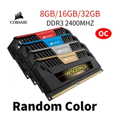 Corsair VENGEANCE Pro 32GB 16GB 8GB 4GB DDR3 2400MHz OC PC3-19200 Memory RAM LOT - Image 1 of 4