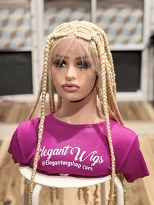Braided Wig.brown Blonde Cornrow Wig. It’s Made On A Full Lace Wig. Ready To Shi - Picture 1 of 6