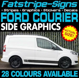 para adaptarse PEGATINAS GRÁFICAS FORD TRANSIT COURIER A RAYAS CALCOMANÍAS FURGONETA DE DÍA M SPORT ST - Imagen 1 de 2