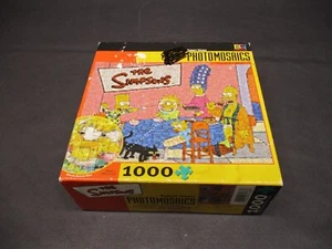 Simpsons Family Breakfast 1000 Piece Puzzle w/ Poster PHOTOMOSAICS Buffalo Games - Picture 1 of 6