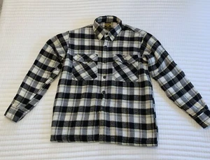 Scorpion Covert Moto Flannel Black Yellow Grey & White Plaid Quilted Size Small - Picture 1 of 9