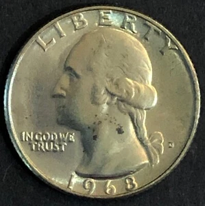 1968-D WASHINGTON EAGLE BACK QUARTER MS BU - BEAUTIFULLY TONED - GREAT DETAIL -2 - Picture 1 of 2