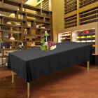 (Black)152.4*260cm Rectangular Table Cloth Table In Polyester Great For Buffe