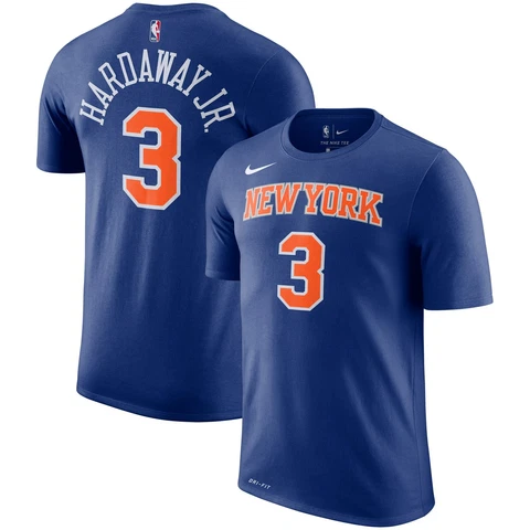 Mens New York Knicks Tim Hardaway Jr #3 DriFit Performance Blue T-Shirt M Nike Cover
