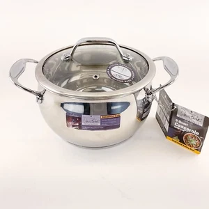 David Burke Splendor  Series Stock Pot With Glass lid 3-qt cookware New Kitchen - Picture 1 of 8