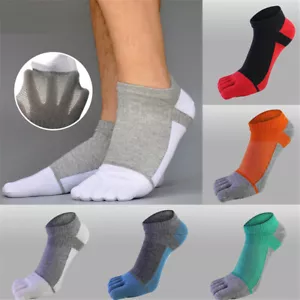 Men Five Finger Toe Orthopedic Compression Socks Cotton Casual Breathable Sock ☨ - Foto 1 di 17
