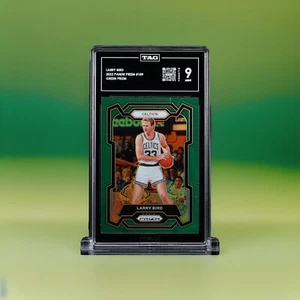 2023-24 Prizm Larry Bird verde #189 ETICHETTA 9 nuovi di zecca Boston Celtics - Foto 1 di 8