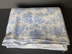 Vintage Lanz of Salzburg Tagesdecke? Blau Elfenbein Blumen 100" x 90" Cottagecore - Bild 1 von 7