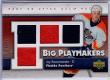 2007-08 Upper Deck Big Playmakers #BPJB Jay Bouwmeester 09/50 *S431
