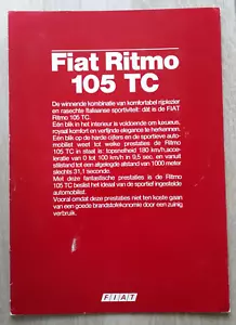 Fiat Ritmo 105 TC Brochure 1983 - Picture 1 of 3