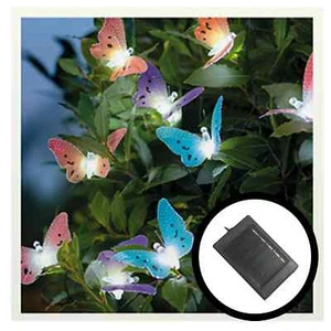 LED Solar Lichterkette Schmetterling energieeffizient automatisch kabellos Lichter - Bild 1 von 3