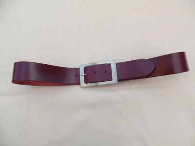 ESPRIT - jugendlicher breiter Gürtel - echt Leder - lila -  L = 80 cm - B = 4 cm - Bild 1 von 4