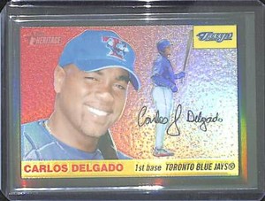 2004 Topps Heritage Black Refractor #THC5 Carlos Delgado No 4 of 55
