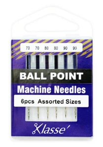 Klasse Sewing Machine Needles, BALL POINT Assorted Mix (70; 80; 90), Pack of 5 N - Picture 1 of 1