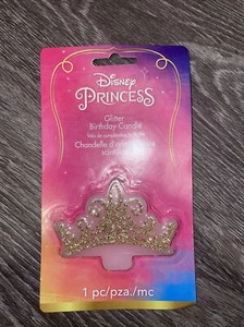 DISNEY PRINCESS Once Upon a Time GLITZERKERZE ~ Geburtstag Party Zubehör Kuchen - Bild 1 von 2