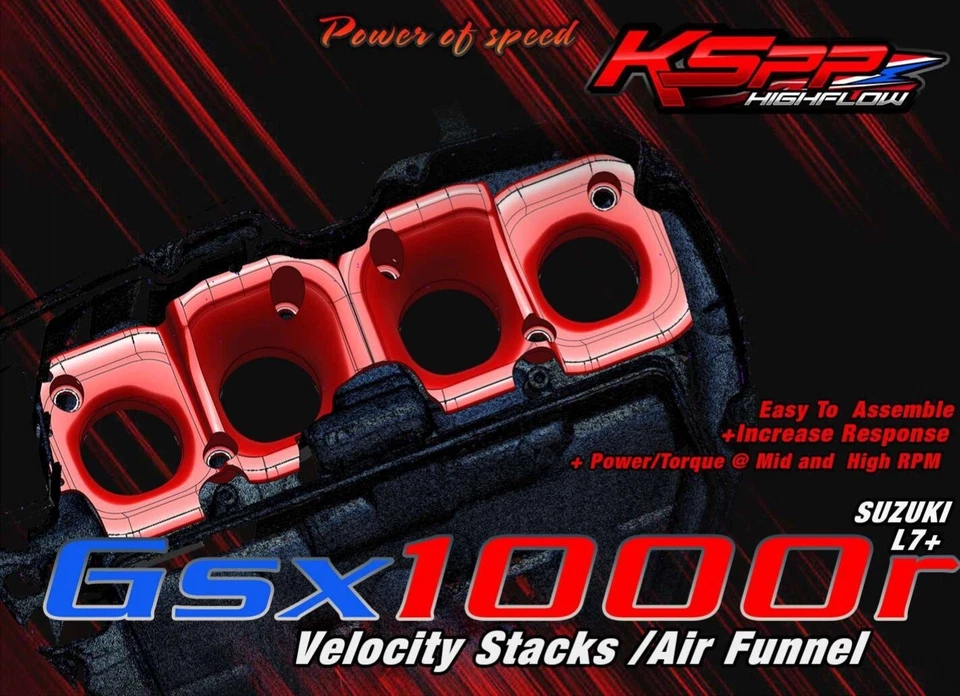 Velocity Stack SUZUKI GSXR1000R 2017-2023  Gixxer Air Intake Funnel - Image 1 of 4