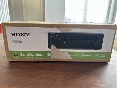 NEW Sony STR-DH190 2-Channel Stereo Receiver W/Bluetooth Phono & Aux Input 100w - Image 1 of 4