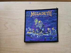 MEGADETH, RUST IN PEACE, SCHWARZE BORDÜRE AUFNÄHEN GEWEBTER PATCH - Bild 1 von 1