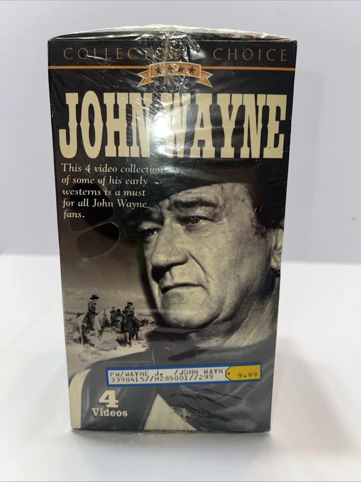 John Wayne Collectors Choice 4 VHS Western Film Movie Set NIB - Image 1 of 4
