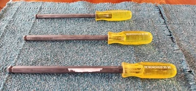 3 Pcs Bondhus SAE Ball End Hex Driver Hand Tools, Hard Yellow Handles! - Image 1 of 4