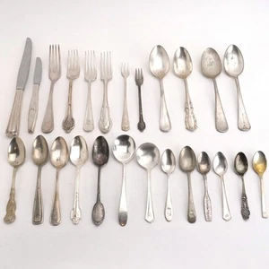Lote surtido de 25 cubiertos de plata para restaurante USN Woolworths - Imagen 1 de 7