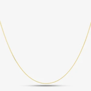 Cadena de oro amarillo de 9 quilates con corte de diamante de 51 cm 1,13,0035-51 - Imagen 1 de 3