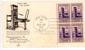 UNITED STATES-1st Day Cover Block of 4 Scott #857 with early Art Craft Cachet - Picture 1 of 1