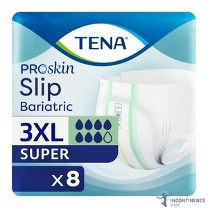 1x TENA ProSkin Slip Bariatric Super Incontinence Underwear - 3XL - Pack of 8 - Picture 1 of 5