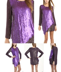 3.1 Phillip Lim Sequin Silk Purple Dress,RRP $1,100, Size US 8, UK 10/12, BNWOT - Picture 1 of 19