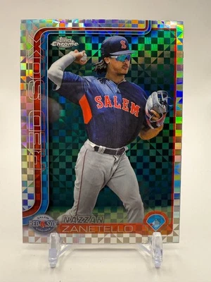 2025 Topps Pro Debut Chrome X-Fractor Card PDC-130 Nazzan Zanetello - Image 1 of 2