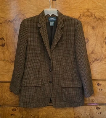 LAUREN (RALPH LAUREN) PLAID WOOL BLAZER JACKET ~ 14W - Image 1 of 3