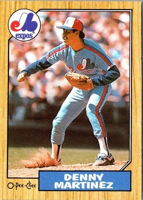 1987 O-Pee-Chee Denny Martinez #252 Montreal Expos Baseball Card - Image 1 of 2