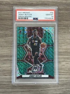 2021-22 Panini Mosaic Jimmy Butler Green Mosaic Prizm PSA 10 Miami Heat 🔥 - Picture 1 of 2