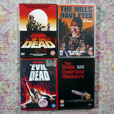 Video Nasty DVD Lot Texas Chainsaw Massacre Hills Have Eyes Dawn of Evil Dead - Image 1 of 4
